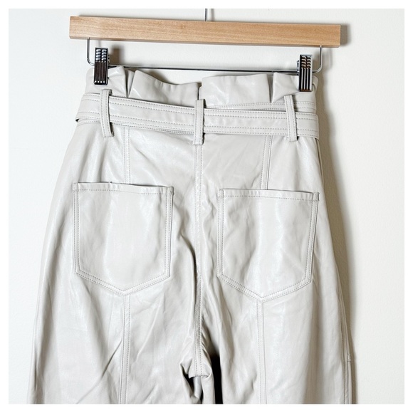 HOUSE OF HARLOW 1960 FAUX LEATHER HIGH WAIST DRESS PANTS WITH BELT MEDIUM $189 - Picture 5 of 10